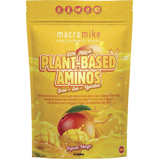 MACRO MIKE- Plant Based Aminos Tropical Mango-300g