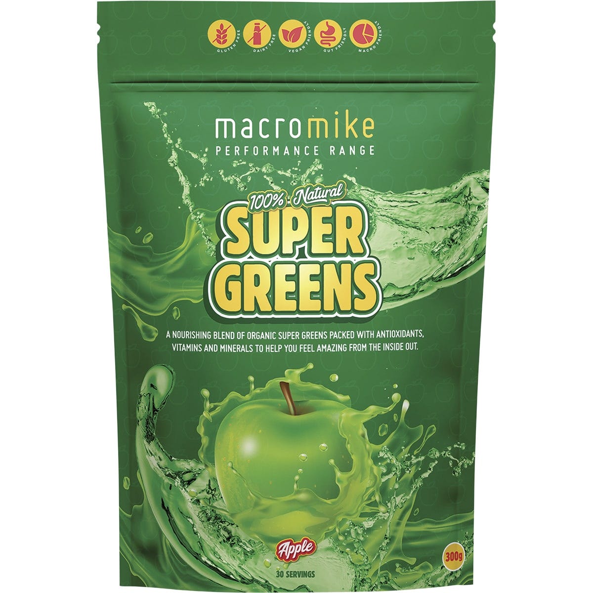 MACRO MIKE- Super Greens Apple-300g