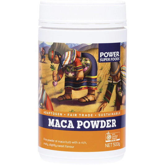 Power Super Foods- Maca Powder Tub Certified Organic -500g