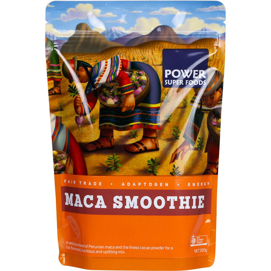Power Super Foods- Maca Smoothie Maca & Cacao Certified Organic-200g