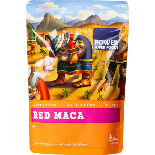 Power Super Foods- Red Maca Powder Certified Organic-250g