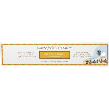 Marco Polo's Treasures- Incense Sticks Benzoin Siam-10pk
