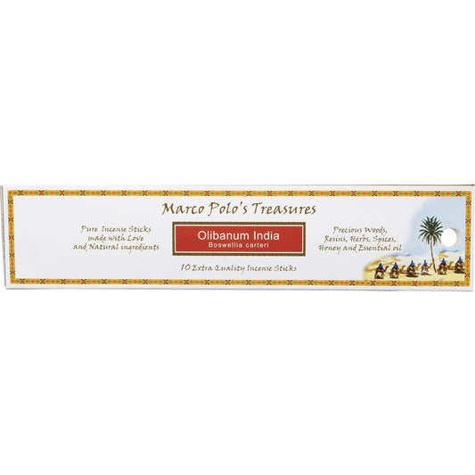 Marco Polo's Treasures- Incense Sticks Olibanum India-10pk