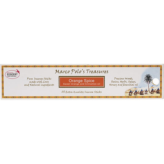 Marco Polo's Treasures- Incense Sticks Orange Spice-10pk