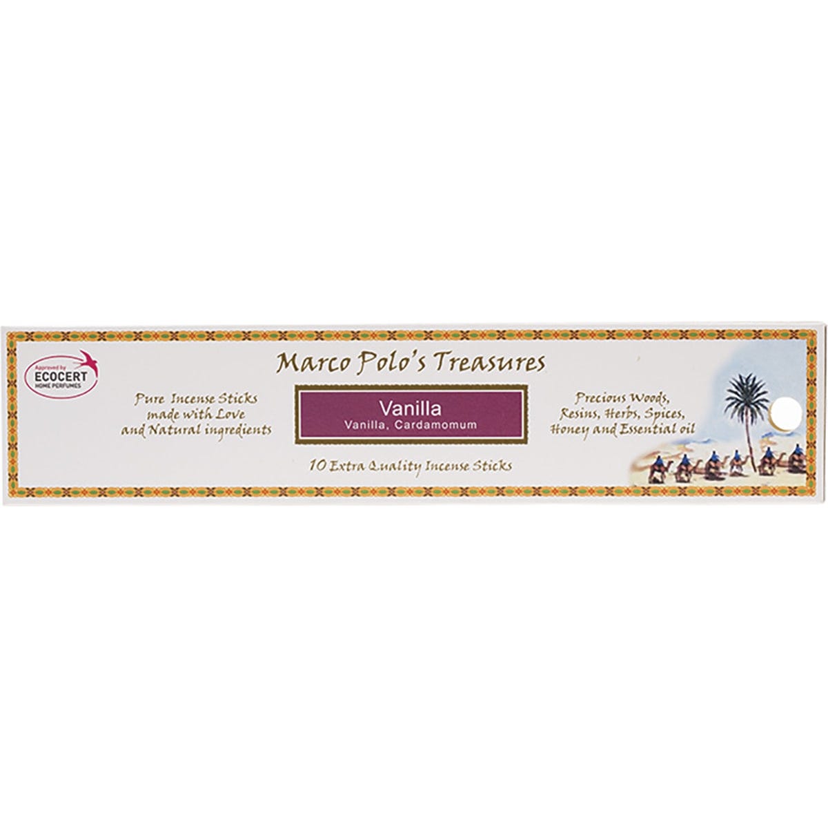 Marco Polo's Treasures- Incense Sticks Vanilla-10pk