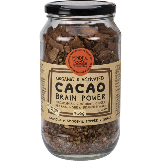 Mindful Foods- Cacao Brain Power Granola Organic & Activated-450g