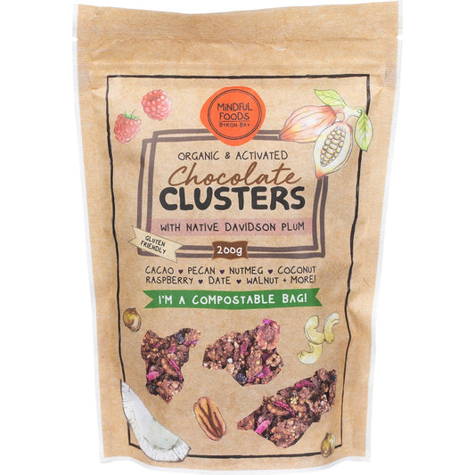 Mindful Foods- Chocolate Clusters Davidson Plum Organic & Activated-200g