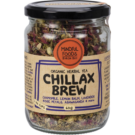 Mindful Foods- Chillax Brew Organic Herbal Tea-60g