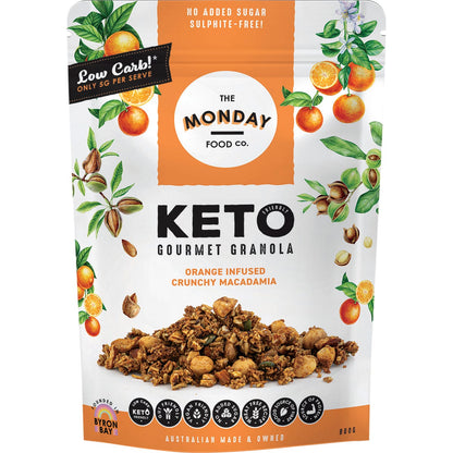 The Monday Food Co.- Keto Gourmet Granola Orange Infused Crunchy Macadamia-800g