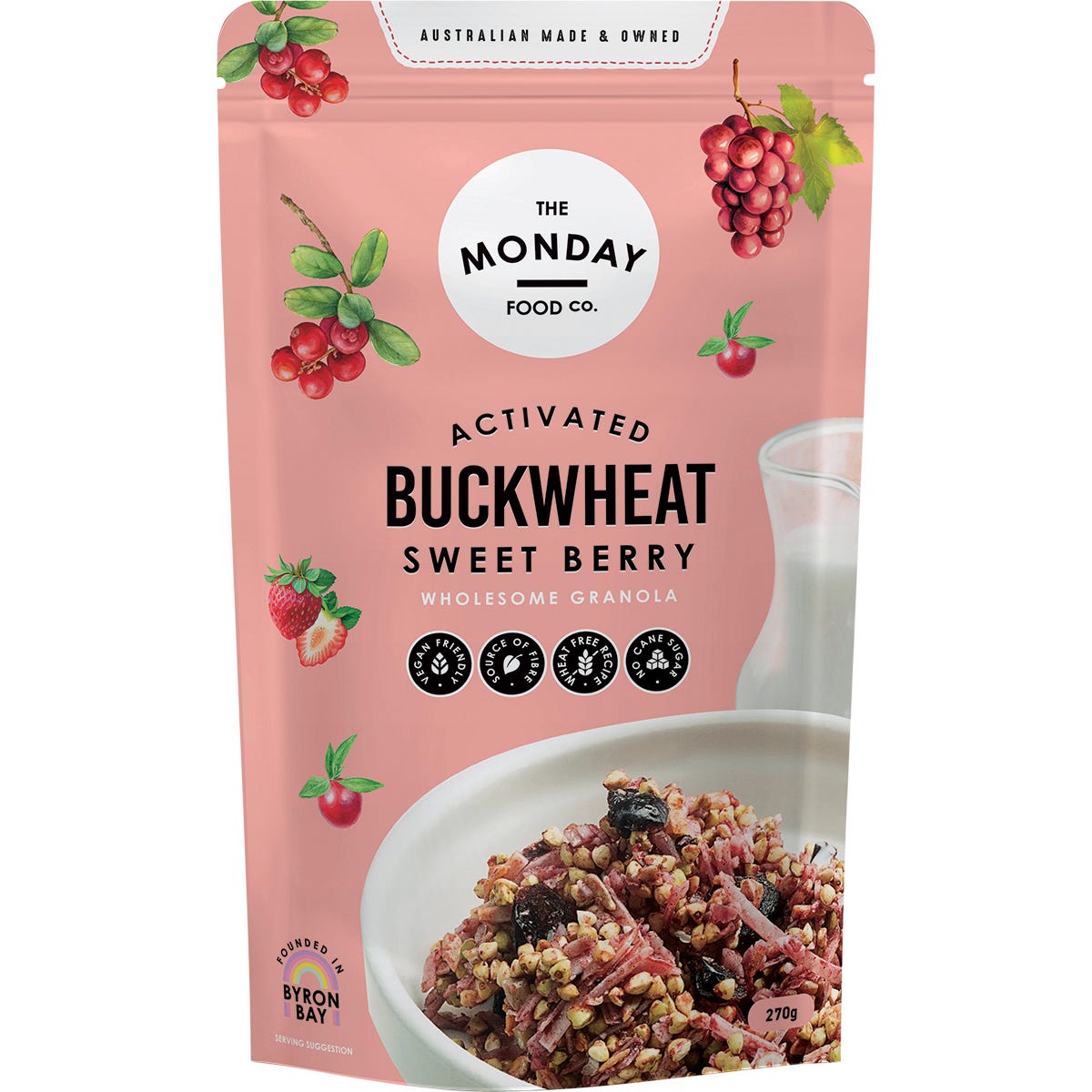 The Monday Food Co.- Activated Buckwheat Granola Sweet Berry-270g