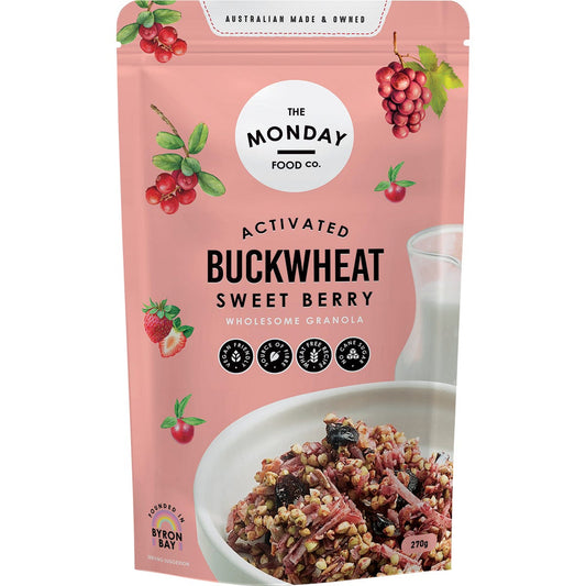 The Monday Food Co.- Activated Buckwheat Granola Sweet Berry-270g