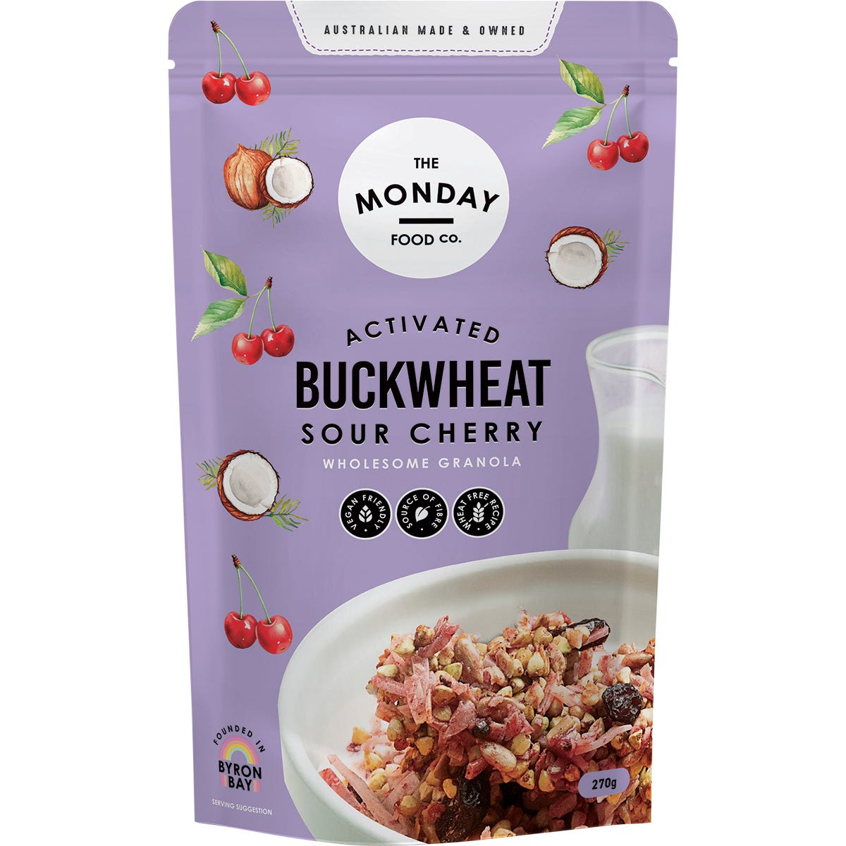 The Monday Food Co.- Activated Buckwheat Granola Sour Cherry-270g