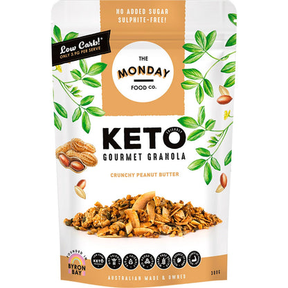 The Monday Food Co.- Keto Gourmet Granola Crunchy Peanut Butter-300g