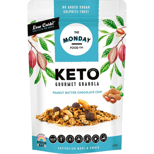 The Monday Food Co.- Keto Gourmet Granola Peanut Butter Chocolate Chip-300g