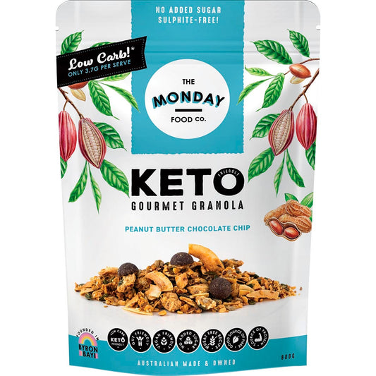 The Monday Food Co.- Keto Gourmet Granola Peanut Butter Chocolate Chip-800g