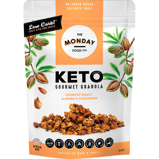 The Monday Food Co.- Keto Gourmet Granola Crunchy Roast Almond & Cardamon-800g