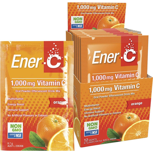 Martin & Pleasance- Ener-C 1000mg Vitamin C Drink Mix Orange Sachets-12pk