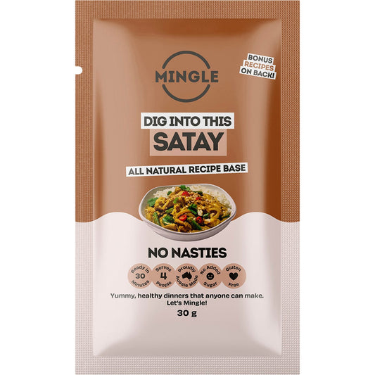 Mingle- Satay All Natural Recipe Base-12x30g