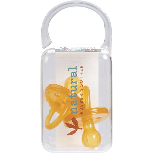 Natural Rubber Soothers- Soother Twin Pack Large Rounded 6 mths +-2pk