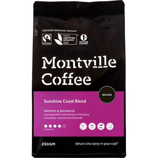 Montville Coffee- Coffee Beans Sunshine Coast Blend-250g