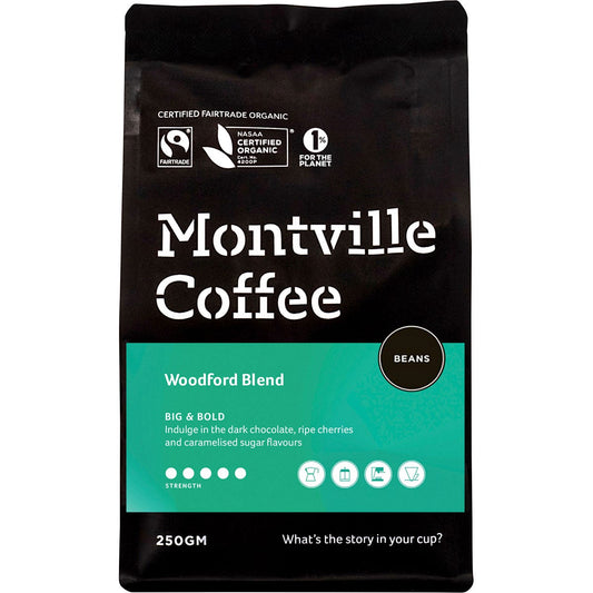 Montville Coffee- Coffee Beans Woodford Blend-250g