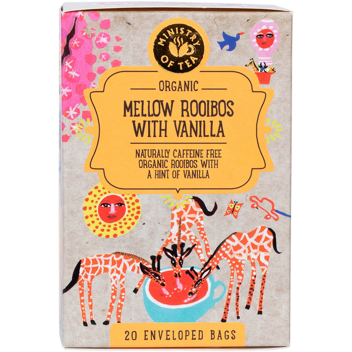 Ministry of Tea- Organic Mellow Rooibos with Vanilla Tea Bags-20pk