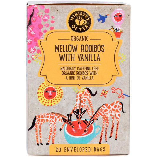Ministry of Tea- Organic Mellow Rooibos with Vanilla Tea Bags-20pk