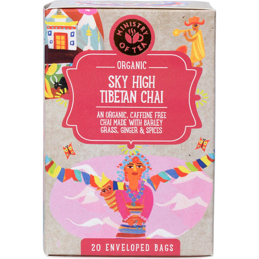 Ministry of Tea- Organic Sky High Tibetan Chai Tea Bags-20pk