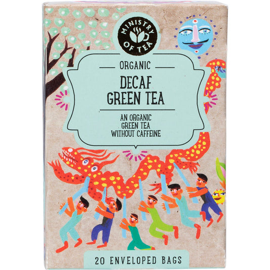 Ministry of Tea- Organic Decaf Green Tea Bags-20pk