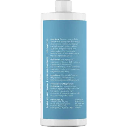 Amazing Oils- Magnesium Daily Spray Refill Pure Magnesium Oil-1L