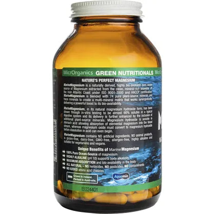 Green Nutritionals- Marine Magnesium Vegan Capsules 260mg-120 Caps