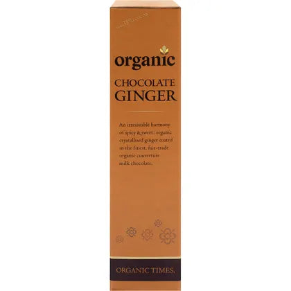 Organic Times- Milk Chocolate Ginger-150g