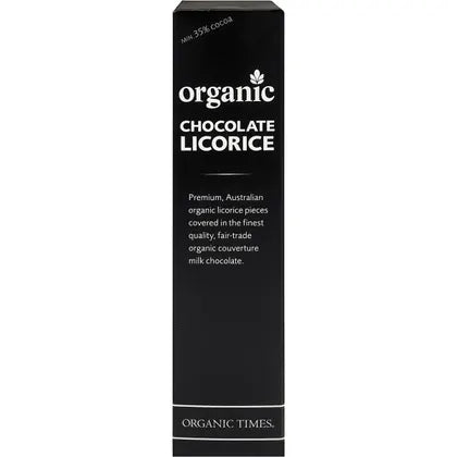 Organic Times- Milk Chocolate Licorice-150g