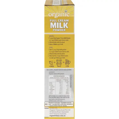 Organic Times- Milk Powder Full Cream-300g