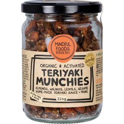Mindful Foods- Teriyaki Munchies Organic & Activated-220g