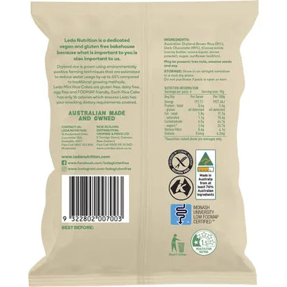 Leda- Mini Rice Cakes Dark Chocolate-6x60g