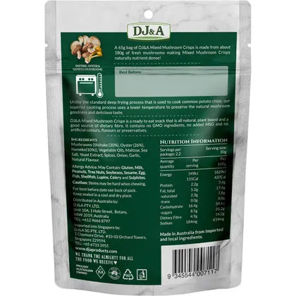 DJ&A- Mixed Mushroom Crisps-9x65g