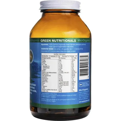 Green Nutritionals- Mountain Organic Spirulina Tablets 500mg-200 Tabs