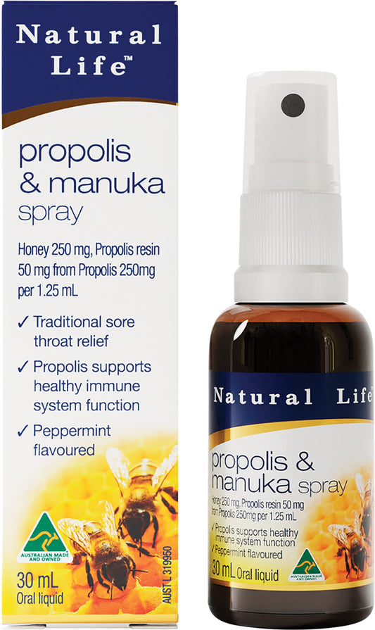 Natural Life- Propolis & Manuka Spray-30ml