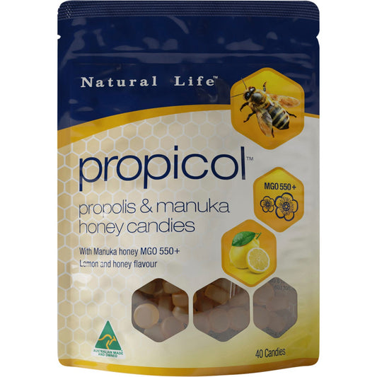 Natural Life- Propicol Propolis & Manuka Honey Candies-40pcs