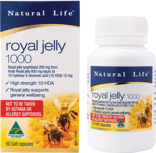 Natural Life- Royal Jelly 1000-60 Caps
