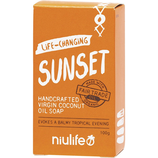 Niulife- Coconut Oil Soap Sunset-100g