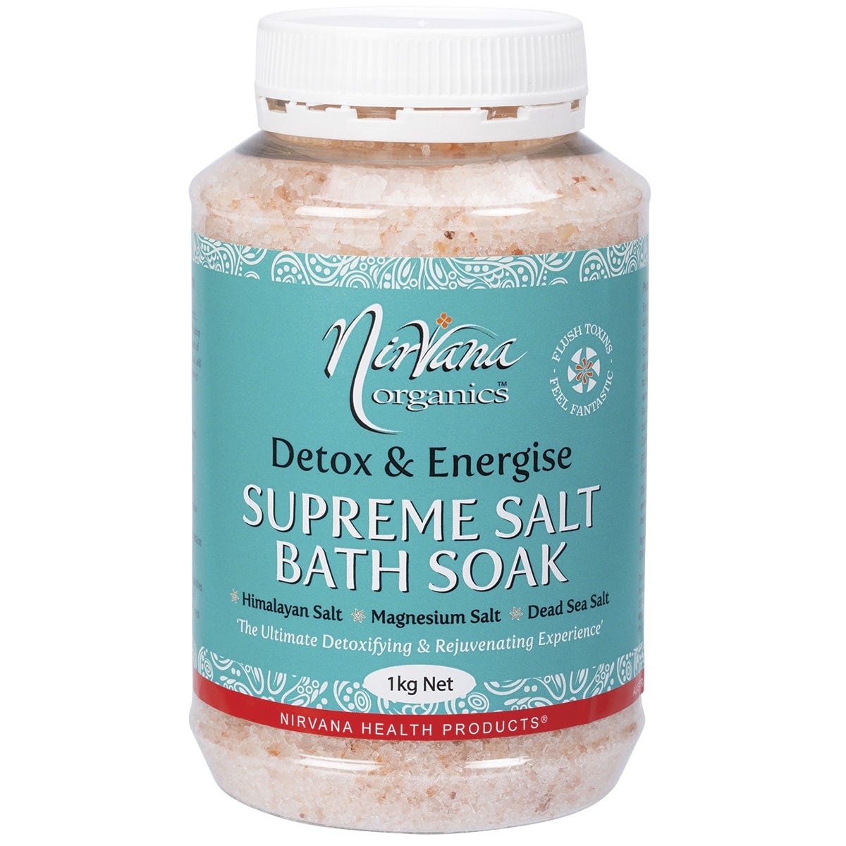Nirvana Organics- Supreme Salt Detox & Energise Bath Soak-1kg