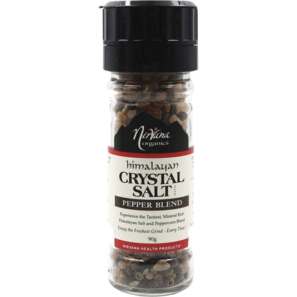 Nirvana Organics- Himalayan Salt Pepper Glass Grinder-90g