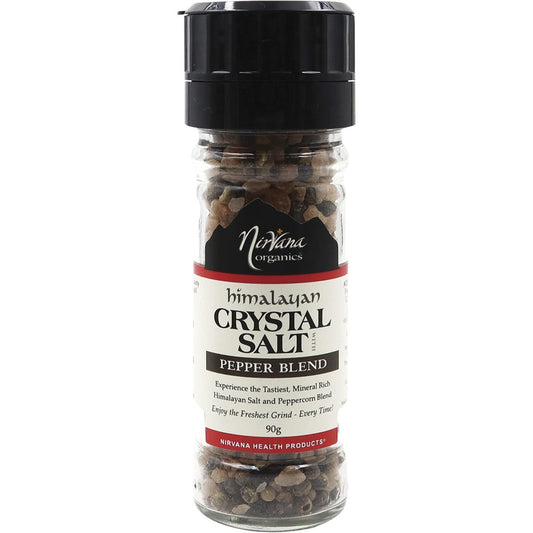 Nirvana Organics- Himalayan Salt Pepper Glass Grinder-90g