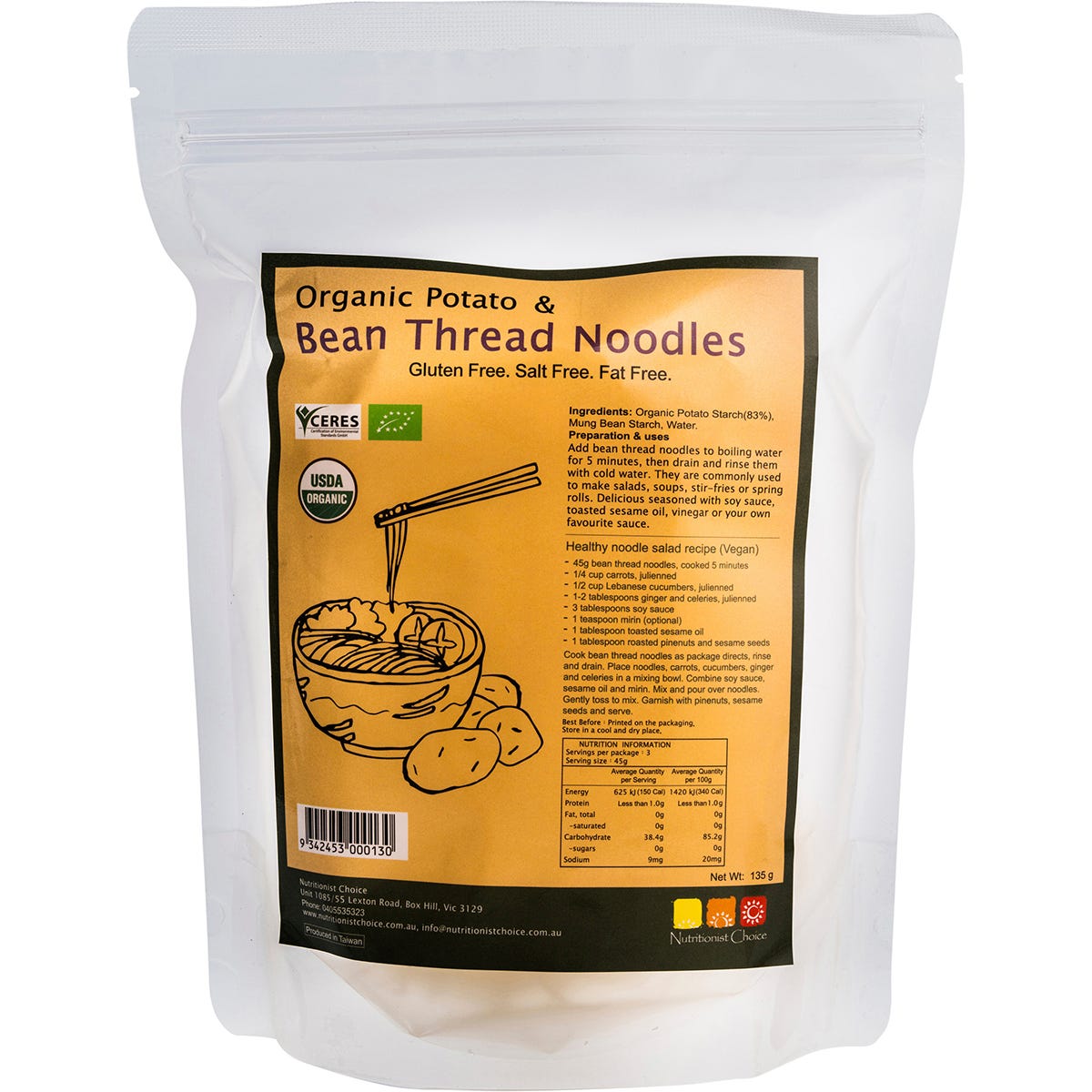 Nutritionist Choice- Bean Thread Noodles with Organic Potato-135g