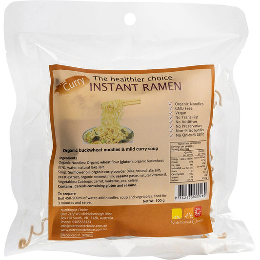 Nutritionist Choice- Instant Buckwheat Ramen Mild Curry-100g