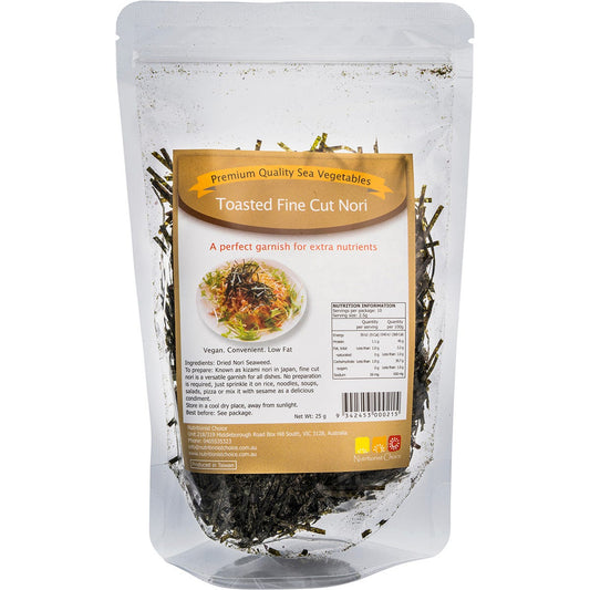Nutritionist Choice- Sea Vegetables Toasted Fine Cut Nori-25g