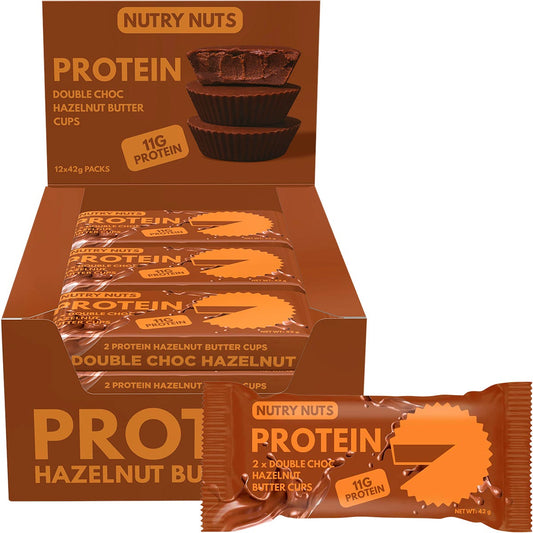 Nutry Nuts- Protein Hazelnut Butter Cups Double Choc-12x42g
