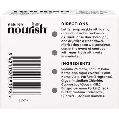 Earthwise Nourish- Natural Soap Bar Goat's Milk & Shea Butter-3pk